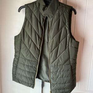 Michael Kors Olive Green Quilted Vest